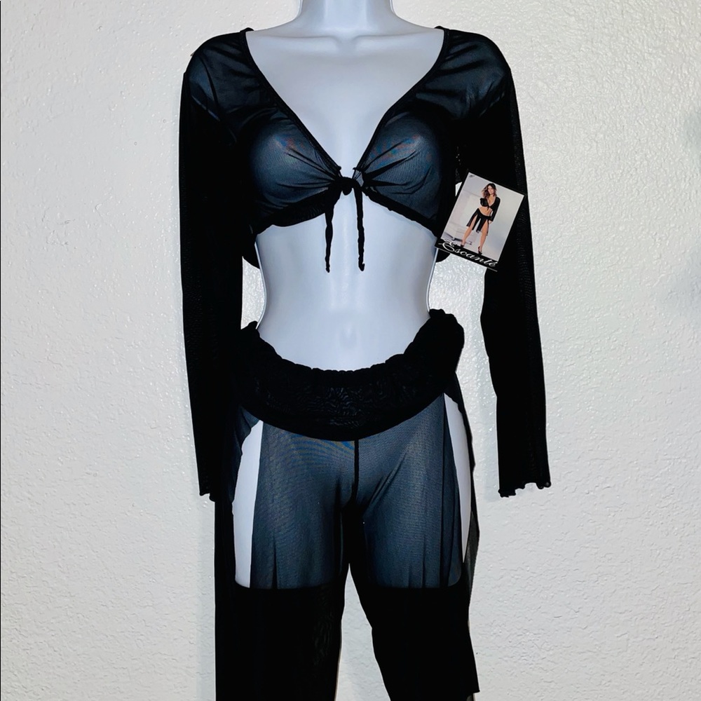 Escante bra and pant sheer Pajama set